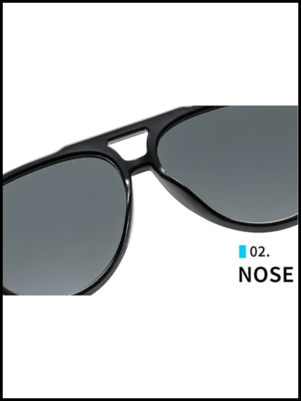 Retro Pilot Sunglasses Double Bridge UV400 Protection